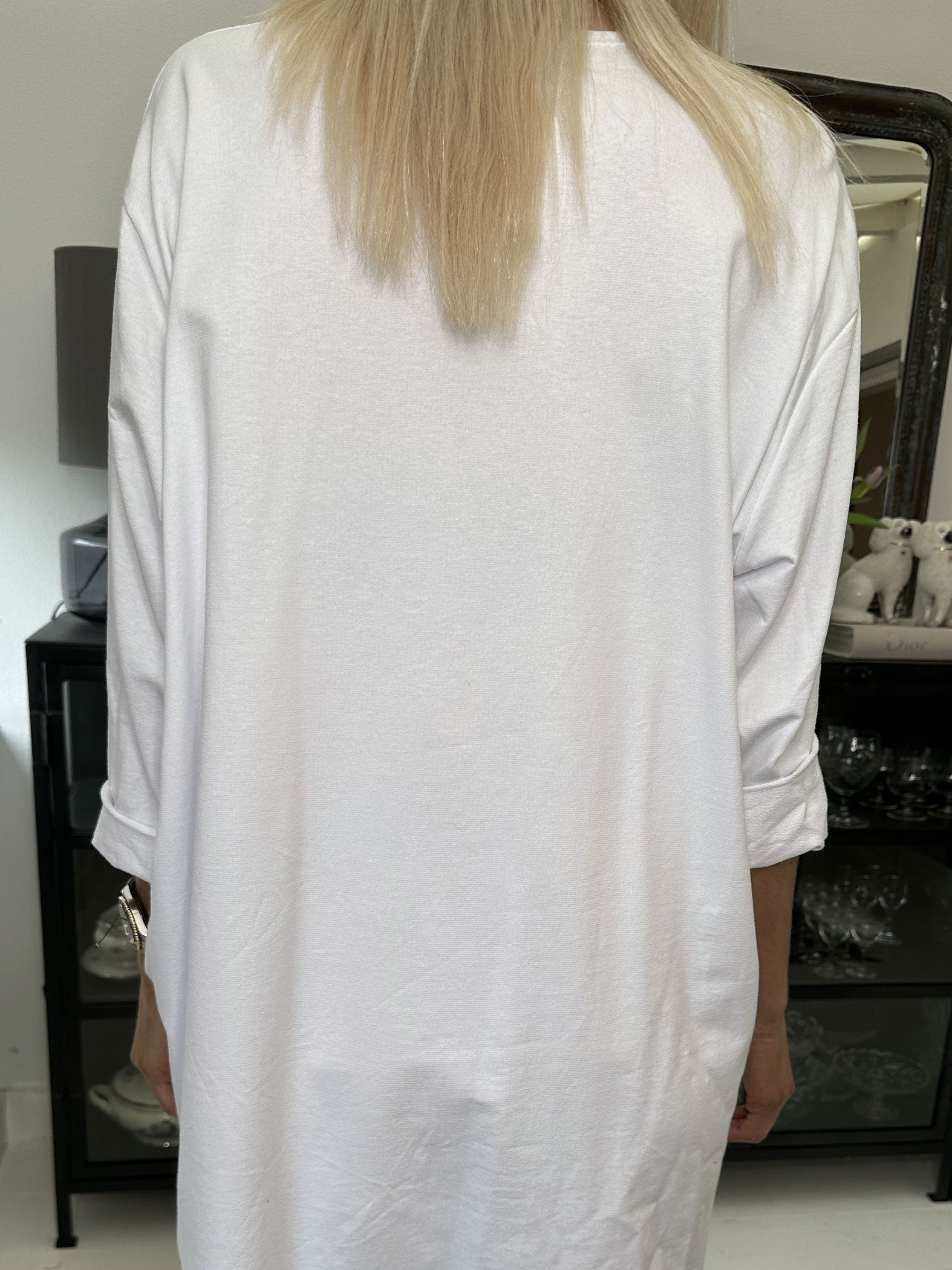 Hearty Dress - Sød kjole i bomuld med hjerteprint og lange ærmer